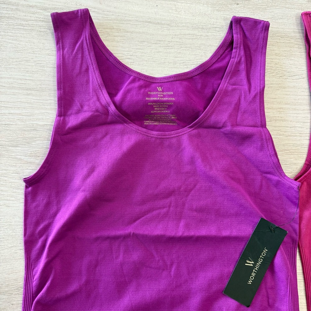NWT Women's Sleeveless Tops bundle Purple and Pink - Picture 5 of 8